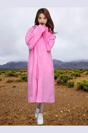 Teemoods Unisex Hooded Rain Jacket