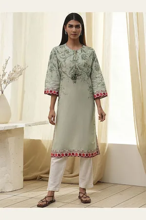 Biba Women Printed Thread Work Kurta