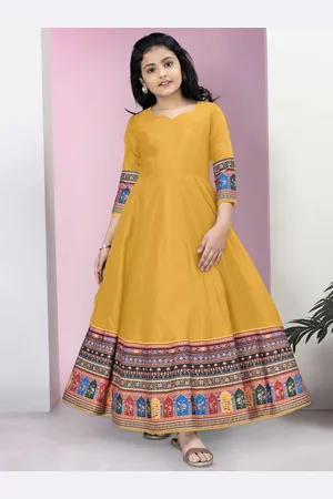 Sangria Girls Digital Printed Anarkali Maxi Dress