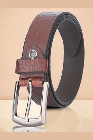 Metronaut Men Textured Leather Formal Belt