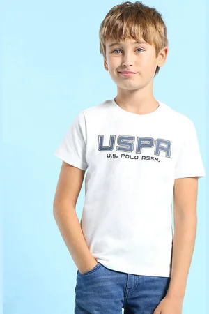 Ralph Lauren Boys Typography Printed Round Neck Cotton T-shirt