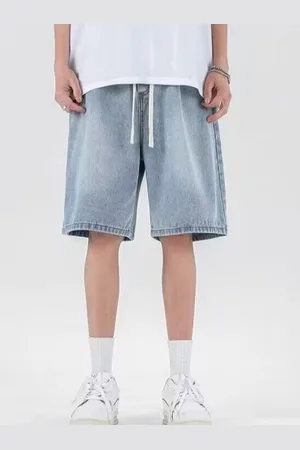 HERE&NOW Men Loose Fit Modal Denim Shorts