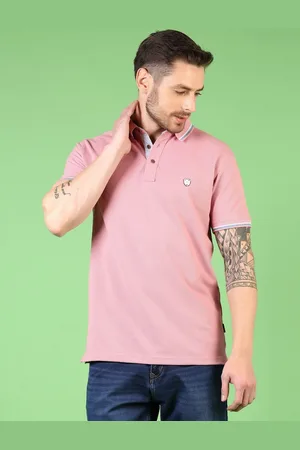 V-Mart Men Solid Polo Collar Cotton T-shirt
