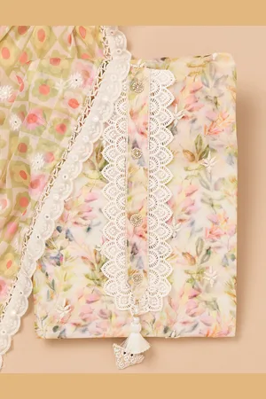 Koskii Ethnic Motifs Embroidered Unstitched Dress Material