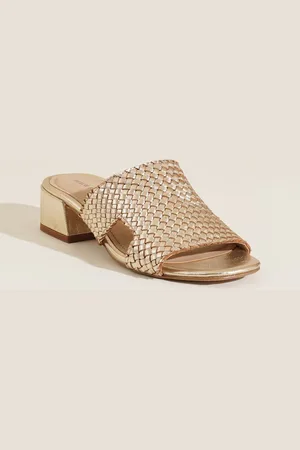 Peach Flores Women Textured Blanca Leather Heels
