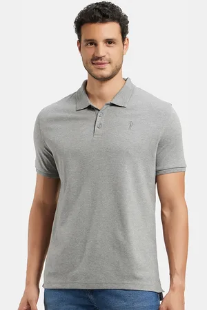 Jockey Super Combed Cotton Rich Solid Half Sleeve Polo T-shirt-3912