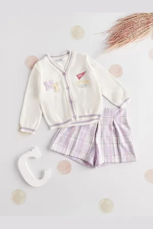Max Collection Girls Checked Top with Shorts