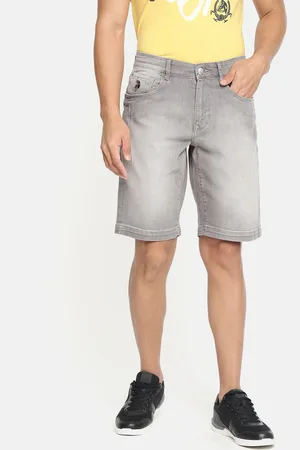 Ralph Lauren Men Grey Solid Slim Fit Denim Shorts
