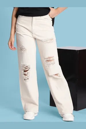 Bene Kleed Women Relaxed Fit Highly Distressed Cotton Jeans