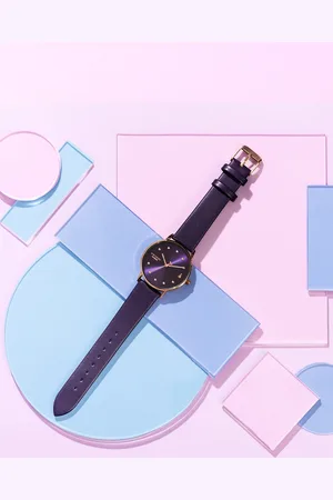 Sonata Women Poze Embellished Dial & Leather Straps Quartz Analogue Watch SP80055WL01