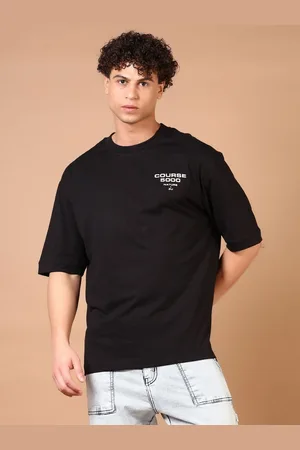 V-Mart Men Graphic Printed Round Neck Cotton Oversized T-shirt
