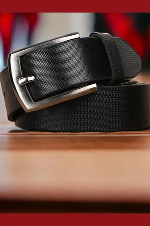 Metronaut Men Textured Leather Formal Belt
