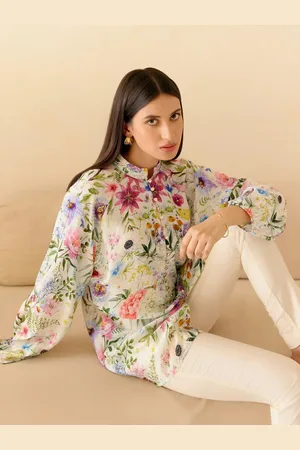 all about you Floral Print Shirt Style Top
