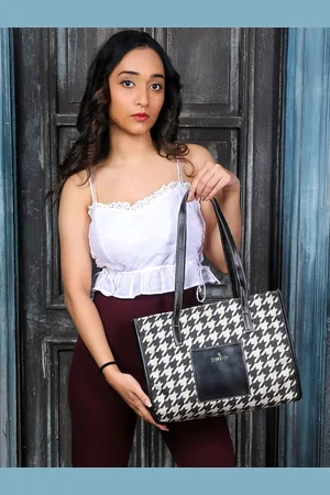 THE CLOWNFISH Ivan Printed Structured Jute Shoulder Bag