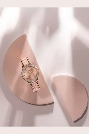 Sonata Women Embellished Dial & Bracelet Style Straps Analogue Watch SP80054KM01W