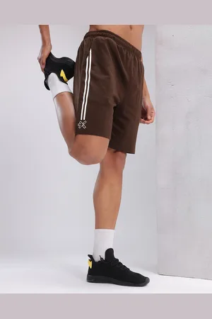 HRX Men Mid-Rise Training Shorts with Side-Taping