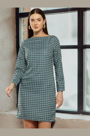 Chemistry Geometric Printed A-Line Dress