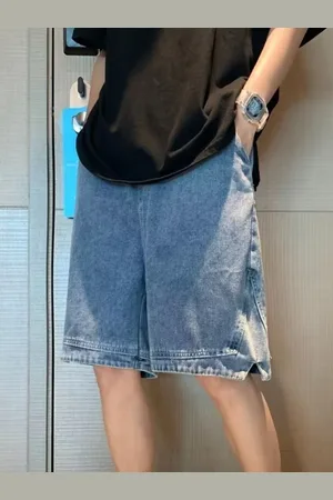 HERE&NOW Men Loose Fit Denim Shorts