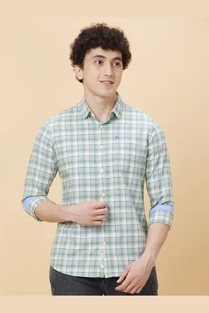 Being Human Slim Fit Tartan Checks Spread Collar Long Sleeves Casual Shirt