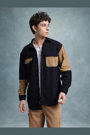 Roadster The Life Co. Contrast Pocket Pure Cotton Casual Shirt