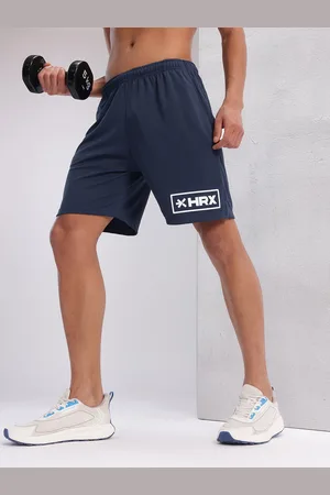 HRX Men Brand Logo Print Regular Fit Rapid-Dry Training Shorts