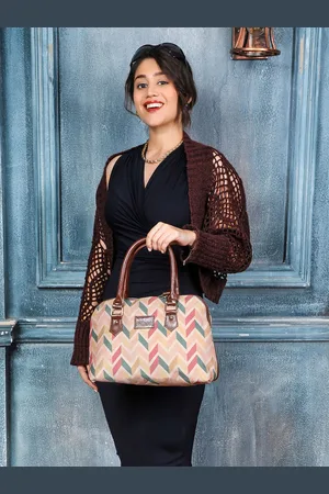 THE CLOWNFISH Montana Printed Bowling Jute Sling Bag
