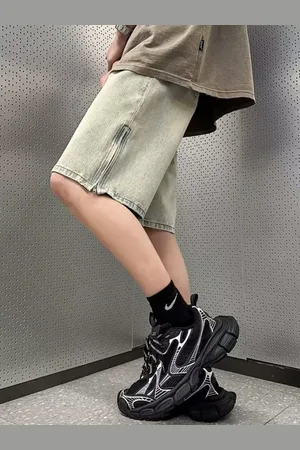 HERE&NOW Men Regular Fit Washed Denim Shorts