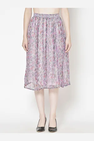 Moda Rapido Printed A-Line Midi Skirt