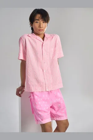 Terra Luna Men Printed Linen Shorts