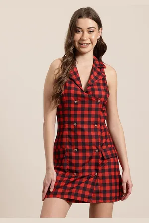 HERE&NOW Checked Blazer Mini Dress