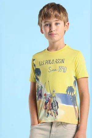Ralph Lauren Boys Graphic Printed Round Neck Cotton T-shirt