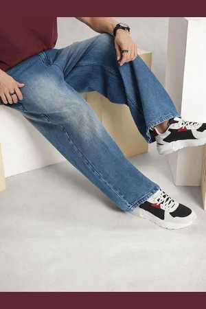WROGN Men Baggy Light Fade Pure Cotton Jeans