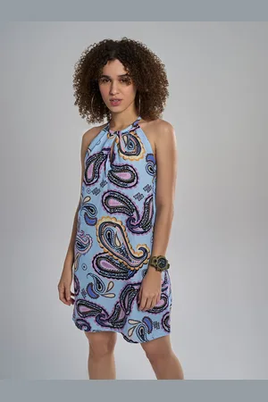 Terra Luna Ethnic Motifs Print A-Line Dress