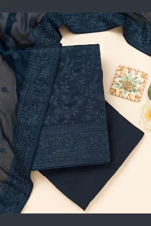Koskii Floral Embroidered Unstitched Dress Material