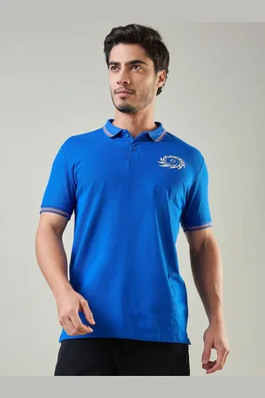 FanCode Men Graphic Printed Polo Collar Cotton T-shirt