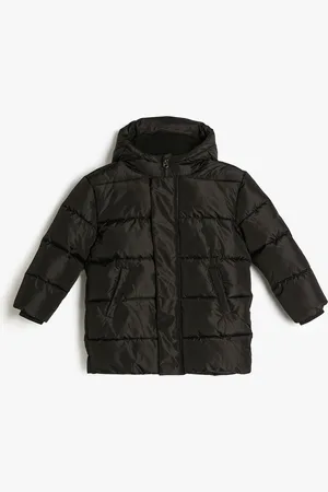 Koton Boys Solid Hooded Puffer Jacket