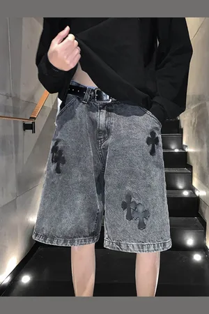 HERE&NOW Men Loose Fit Denim Shorts