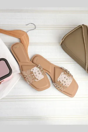 Styli Women Embellished Open Toe Flats