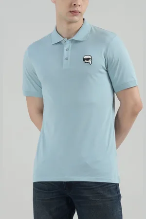 Karl Lagerfeld Men Solid Polo Collar Cotton T-shirt