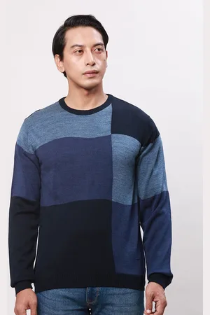 Park Avenue Men Colourblocked Pullover