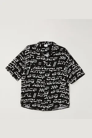 Max Collection Boys Spread Collar Typography Printed Casual Shirt