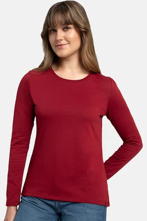 Jockey Super Combed Cotton Rich Relaxed Fit Solid Round Neck Full Sleeve Tshirt-A140