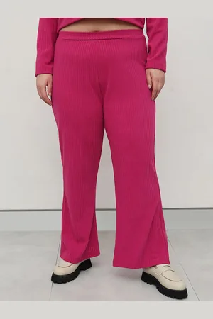 CURVY STREET Women Relaxed Straight Fit High-Rise Parallel Trousers