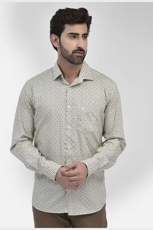 Crimsoune Club Printed Spread Collar Cotton Casual Shirt