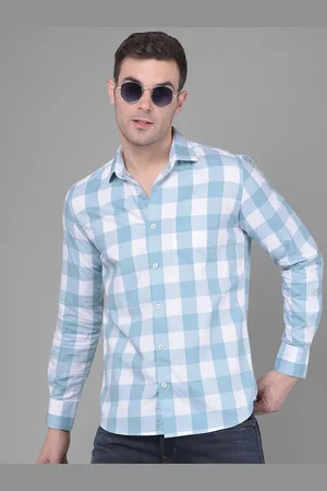 Crimsoune Club Classic Slim Fit Checked Pure Cotton Casual Shirt