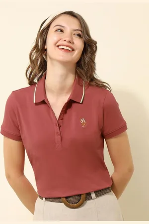 Ralph Lauren Solid Polo Collar Cotton T-shirt