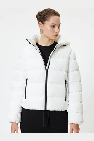 Koton Women Solid Hooded Tailored Jacket