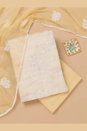 Koskii Ethnic Motifs Embroidered Beads and Stones Unstitched Dress Material