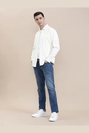 Crocodile Men Opaque Striped Casual Shirt