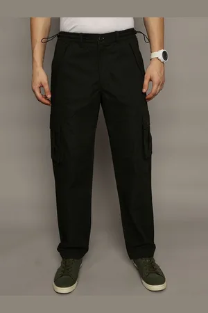 Roadster The Lifestyle Co Loose-Fit Mid-Rise Cargo Trousers